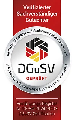 Siegel DGuSV – zertifizierter Kfz-Sachverständiger